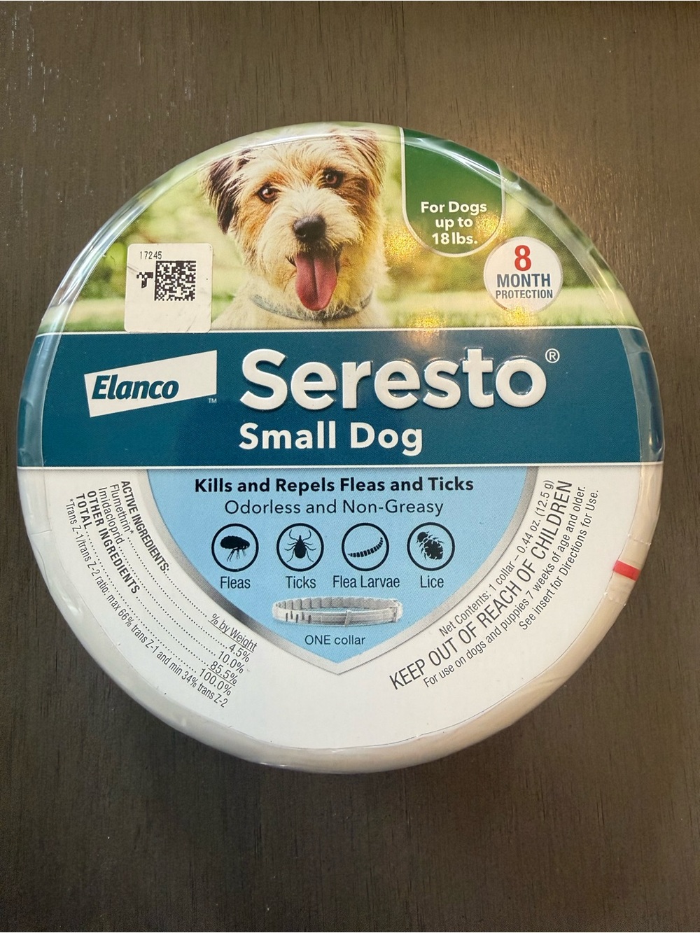 NEW and SEALED- Seresto Small Dog Flea & Tick Collar- 8 month protect up to 18lb